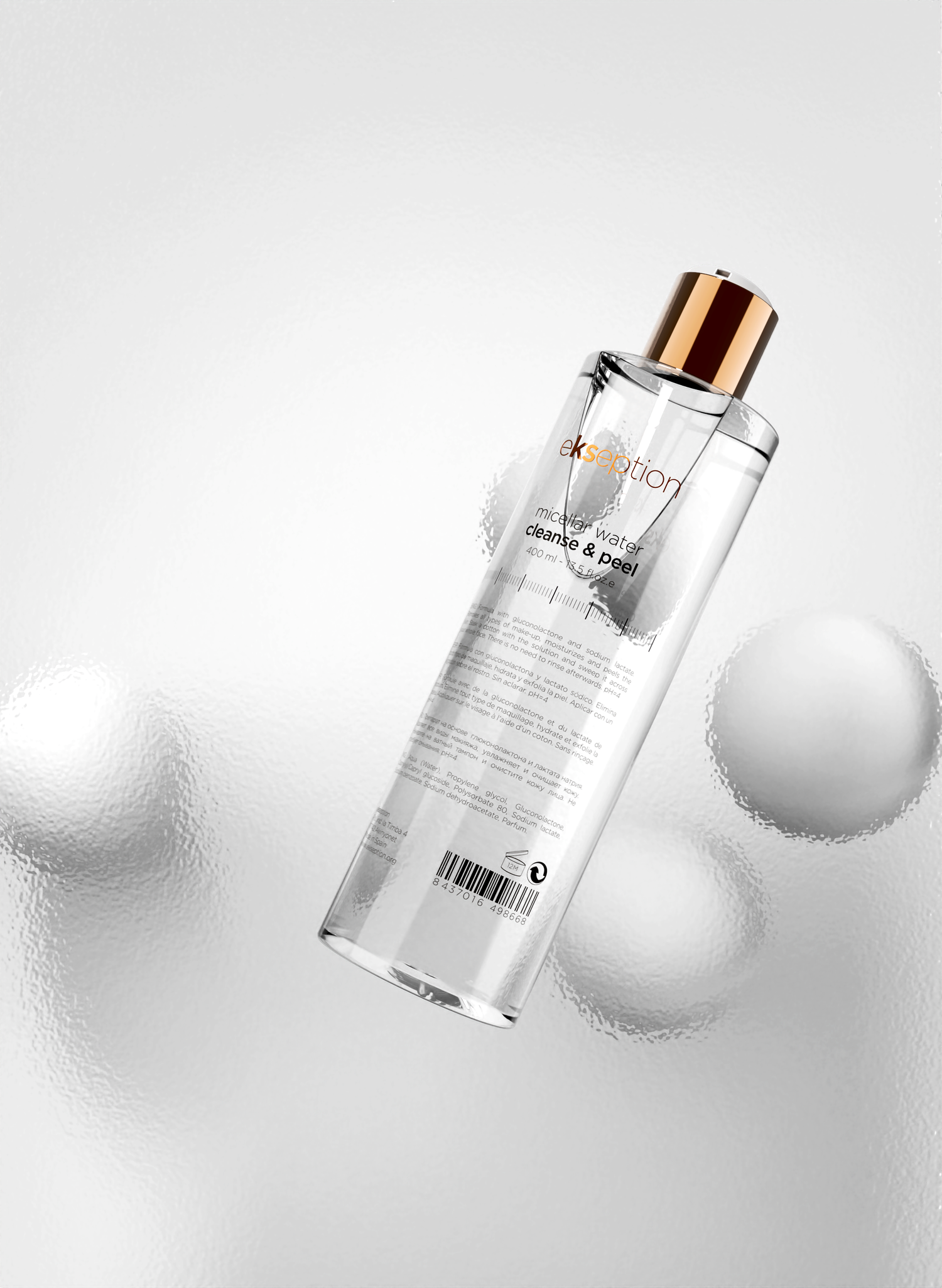 Micellar water cleanse & peel
