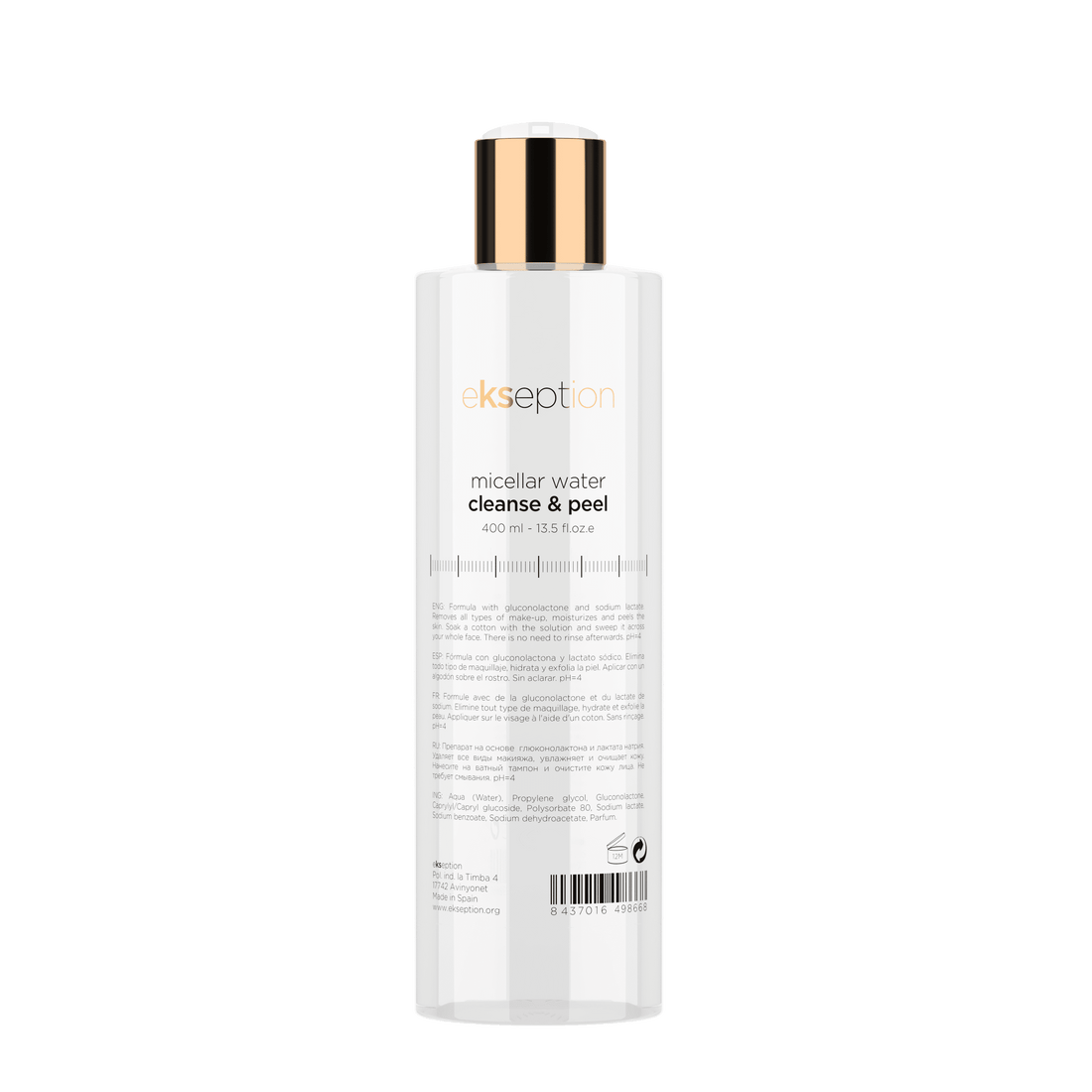 Micellar water cleanse & peel