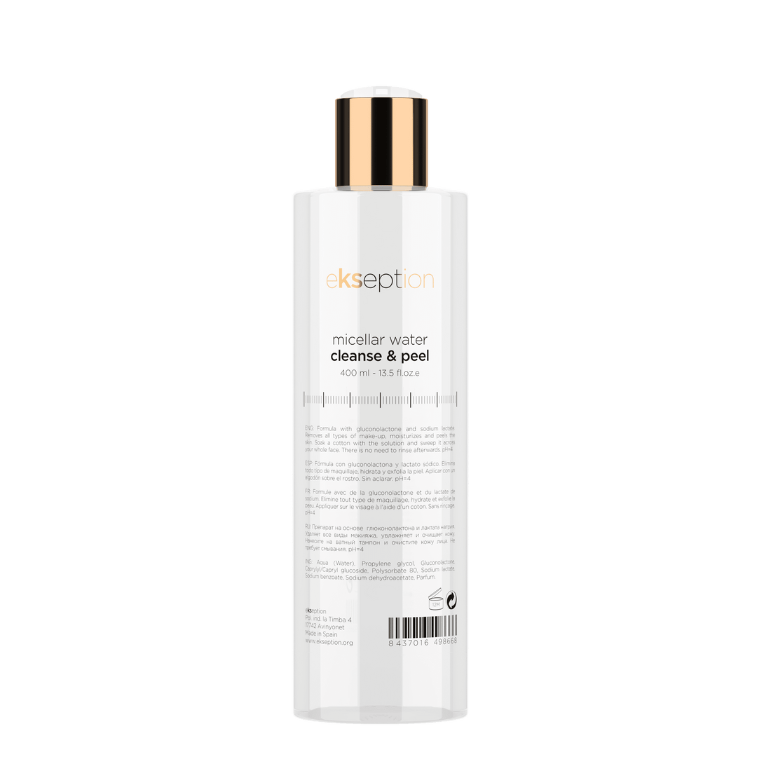 Micellar water cleanse &amp; peel